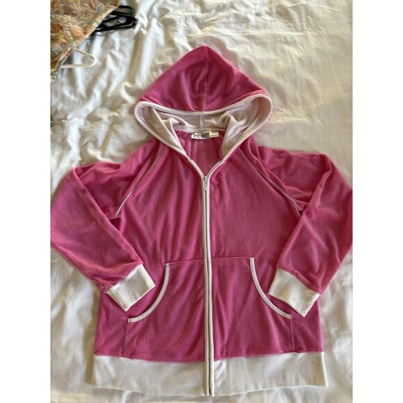 Kim Rogers Women's Small Pink long sleeved hoodie with pockets - Picture 4 of 12